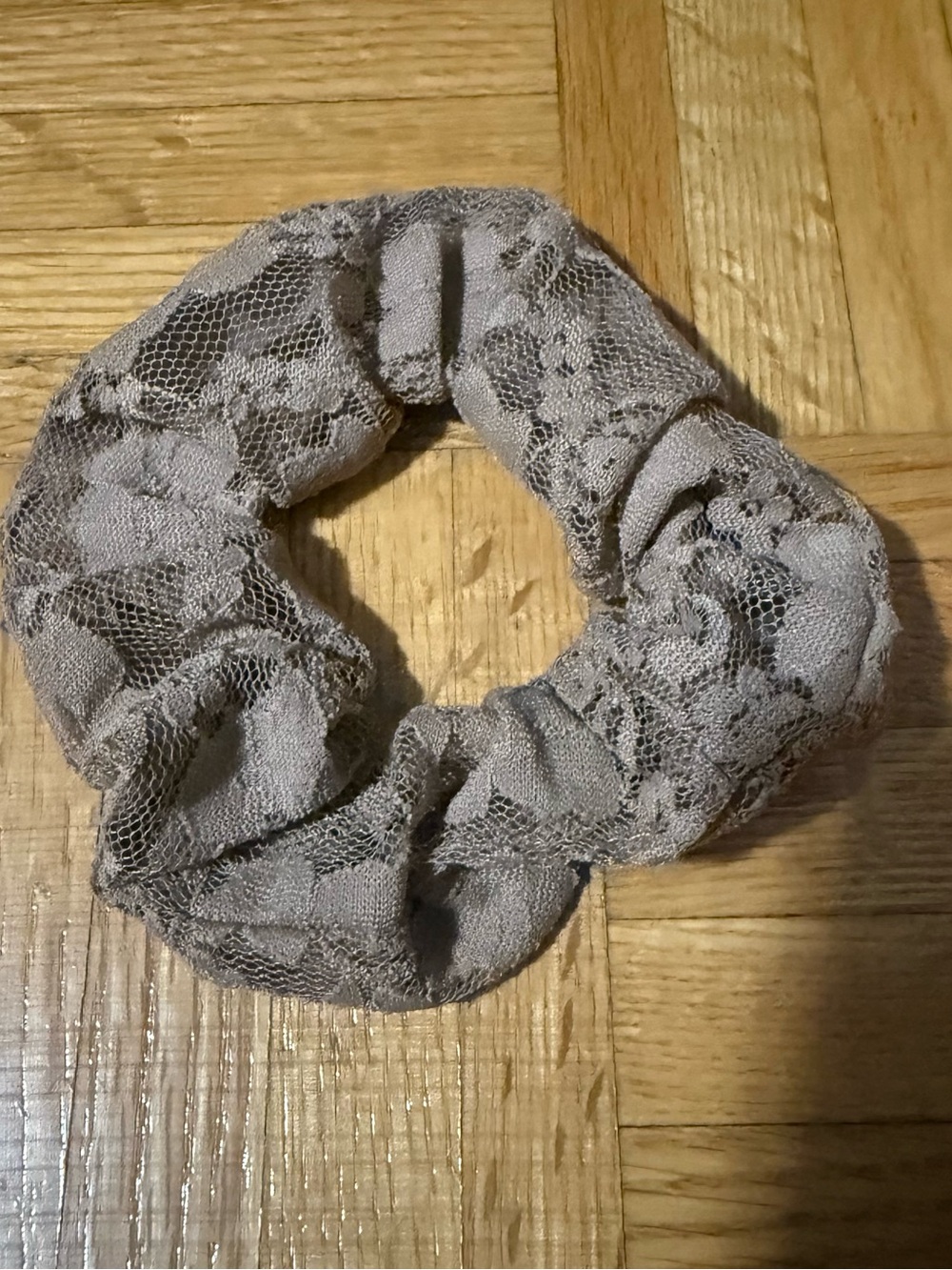 Lace Scrunchie Hair Tie - Taupe
